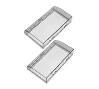 Baluue 2pcs Weatherproof Double Socket Cover Anti-Splash Electrical Outlet Protector Wall Plate with Opening for Bathroom Kitchen Anti-Fog and Shock Resistant Easy Paste Installation