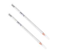 Baluue 2pcs White Eyebrow Pencil with Fine Tip Applicator Smooth Pulling Lines for Precise Makeup Long-lasting Sweat-resistant Versatile Use As Eyeliner and Highlighter