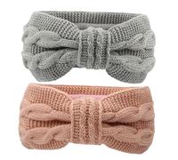 Baluue 2pcs Winter Headband Twisted Hairband Warm Ear Warmer Headband for Women Fleece Material for Cold Weather Outdoors