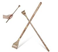 Baluue 2pcs Wood Back Scratcher Portable Back Scratching Stick Practical Itching Stopping Tool Scratchers for Adults and Children