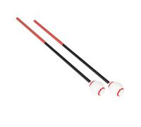Baluue 2pcs Xylophone Mallets Wood Handles with White Soft Heads and Red Strings Percussion Sticks for Marimba Accessories Suitable for Music Practice and Performance