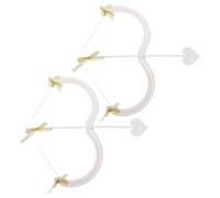 Baluue 2sets Cupid Bow Arrow Valentine's Day Party Costume Props Romantic Themed Party Decorations Cute Cosplay Props for Couples