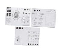 Baluue 3 Pcs Silicone Nail Art Practice Mat for Manicure Washable Nail Stamping Pad with Black and White Testing Zones Silicone Decals Practice Plate for Professional and Personal Use