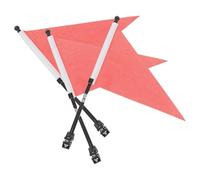 Baluue 3 Sets Bike Warning Flags for Bicycle Handlebar, Polyester and Metal Material, Easy Installation with No Burrs, Suitable for Team Match and Holiday Celebrations