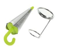 Baluue 304 Stainless Steel Tea Strainer Silicone Lid Umbrella Shape Loose Leaf Tea Infuser Household and Professional for Brewing