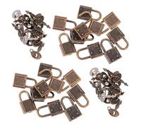 Baluue 30pcs Mini Retro Padlocks with Keys Vintage Bronze Padlock for Travel Bags Jewelry Boxes Diaries Backpacks Toolboxes School Lockers Decorative and Secure