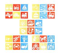 Baluue 30Pcs Multi-Function Portable Drawing Stencils for Lightweight Reusable Painting Templates with Insect Underwater Transport Fairy Designs Safe Non-Toxic Art Kit for Boys and