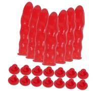 Baluue 30pcs Red Rubber Caulk Tube Sealing Covers Elastic Caulk Saver Caps for Air-tight Seal Protection for Home Construction Decoration and Craft Use