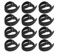 Baluue 36Pcs Black Nylon Hook and Loop Cable Straps 20X300Mm, Adjustable Multi-Purpose Cord Ties for Sofa Anti-Slip, Yoga Mat Securing and Furniture Cable Management