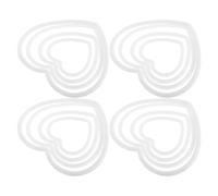 Baluue 36pcs Heart Plastic Hoop Dream Catcher Rings for DIY Crafts Sturdy White Macrame Hoop Kit for Wedding Wreaths Nursery Decor Floral Wall Hanging Classroom and Party Projects