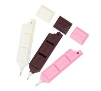 Baluue 3pcs Chocolate Shaped Ballpoint Pen Set and Adults, Cartoon Novelty Writing Pens in White, Coffee, and Pink, Fun School, Office, and Party Supplies Accessory