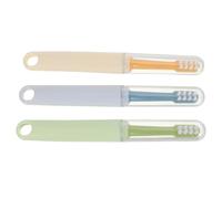Baluue 3pcs Double Headed Pet Toothbrush Set for Cats and Puppies with Soft Abs and TPR Material, Designed for Travel and Home Use, Reducing Bad Breath and Preventing Soft Tissue Injury