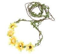 Baluue 3pcs Elegant Floral Headband Fabric Flower Crowns Bohemian Wreath Hair Decorations Safe Odorless for Women Cosplay Sunflower Headdress