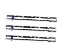 Baluue 3pcs Fixed DIY Sewing Ruler Aluminum Button Positioning Measuring Tool Metric Scales for Crafting and Handmade Projects Random Color