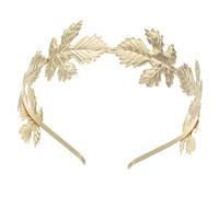 Baluue 3pcs Generous Leaf Crown Headband Gold Headband Floral Wire Bridal Wedding Party Headpiece