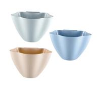 Baluue 3Pcs Hanging Trash Bins for Cabinet Doors Thick Plastic Garbage Sorting Containers for Kitchen Living and Office Smooth Surface Waste Recycling Storage in Nordic Blue Pink Gray