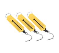 Baluue 3pcs Mechanical Hanging Scale Portable Handheld Luggage Hook Scale Accurate Calibration Lightweight for Travel Fishing Produce Weighing