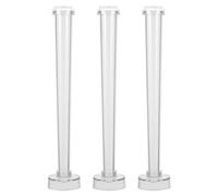 Baluue 3pcs Plastic Tapered Rod Candle Molds for DIY and Handicraft Making, One-piece Demould Candle Moulds Suitable for Crafting Dinner, Wedding, and Church Decorations