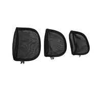 Baluue 3pcs Portable Cosmetic Organizer Mesh Makeup Bags Storage for Travel Daily Use Includes for Brushes Toiletries