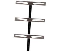 Baluue 3pcs Professional Eyebrow Ruler Stencil Kit Reusable Three-point Balance Tool for Precise Eyebrow Shaping for Makeup Artists and Beginners Portable Design for Travel
