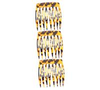Baluue 3pcs Teeth Hair Comb for Women Simple Acetate Side Comb Lightweight Styling Accessory for Fine and Thin Hair Minimalist Design Deep for Everyday Use