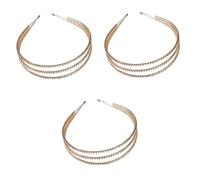 Baluue 3pcs Three Rhinestones Headband for Women Creative Hair Hoop for Weddings Parties and Formal Events Luxurious Design Excellent Workmanship