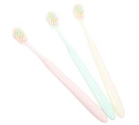 Baluue 3pcs Wide Brush Soft Toothbrush for Adults Gentle Cleaning and Gum Protection Household Toothbrushes with Fine Bristles for Daily Use Camping Travel Essentials