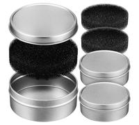 Baluue 3set Quick Color Changing Makeup Brush Cleaner Reusable Dual-sided Cosmetic Sponges for Fast Dry Cleaning Portable Iron Box with Replacement Sponges for Home and Salon Use