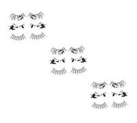 Baluue 3sets Halloween Face Stickers Face Jewels for Halloween Makeup False Lashes for Women Party Eyes Decorations 3pairs*3