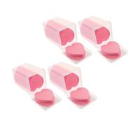 Baluue 4 Boxes Heart-shaped Nail Wipes Cotton Remover Pads for Gel Glue Portable Disposable Nail with Glue Cleaner Compact Box and Dot Painting
