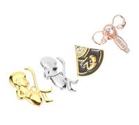 Baluue 4 Pcs Zinc Alloy Metal Lapel Brooch Pins with Unique Human Organ Design, Multi-purpose and Not Easy to Fall, for Hats and Scarves, for Birthday Or Wedding Accessories