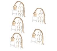 Baluue 40pcs Hanging Car Air Freshener Diffuser Bottle Cylindrical Essential Oil Container for Home and Vehicle Decorative Perfume Pendant to Refresh Air and Relieve Stress