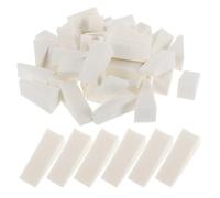 Baluue 40pcs Mini Nail Art Wedges Makeup Triangle Sponge for Even Blending, Compact Triangular Sponge, the Go Touchups in Beige