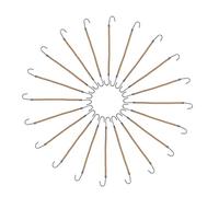 Baluue 40pcs Ponytail Hooks for Styling Bungee Elastic Bands for Braids and Half-knots Soft Apricot for Hair Textures