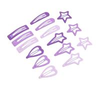Baluue 45pcs Metal Hair Clips for Girls Includes Five-pointed Star Heart-shaped Teardrop Rectangle and Four-pointed Star Designs Comfortable and Stylish Snap Barrettes for Occasions