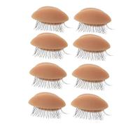 Baluue 4pairs Detachable Eyelash Practice Mold of Removable Eye Molds for Beginner Grafting Training and Realistic Design for Eyelash Extension Practice