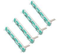 Baluue 4Pcs 10K Dual Channel Linear Potentiometer Slider Fader for Dj Audio Mixer, Electronic Volume Adjustment Fader Control, Straight Slide Potentiometers for Home Studio and Events