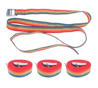 Baluue 4pcs 25mm Zinc Alloy Ratchet Tie Down Straps 1.5m Rainbow Webbing for Cargo Lashing, Truck Straps, Kayak and Luggage Rack Securing