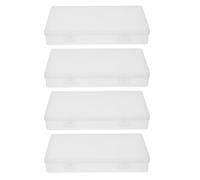 Baluue 4pcs Compact Cash Tray with Dividers Portable Money Holder for Coins Bills and Credit Cards Space-saving Currency Organizer for Office and Home Desk