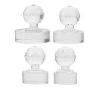 Baluue 4pcs Eyeshadow Pressing Tool for Makeup Repair - Professional Powder Press Stamper for Broken Blusher - Crystal Cosmetic Depotting Tools, Eyeshadow Stamp for Palette Diy Kits, 20/22/26/30mm