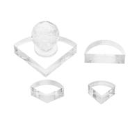 Baluue 4pcs Eyeshadow Pressing Tool for Makeup Repair - Professional Powder Press Stamper for Broken Blusher - Crystal Cosmetic Depotting Tools, Eyeshadow Stamp for Palette Diy Kits