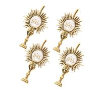 Baluue 4pcs First Communion Lapel Pins Religious Holy Chalice Breastpin for Clothes Hat Scarf Backpack Decoration Catholic Faith Symbol Keepsake