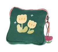 Baluue 4pcs Flower Pattern Bag Multi-Functional Sanitary Napkin Storage Bag for Students Portable Period Kit for Women Stylish Zippered Pouch for Cards and Items for School Use and Travel