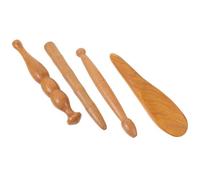 Baluue 4pcs Gua Sha Massager Acupuncture Points Scraping Massage Stick for Foot Cellulite Relief Home Beauty Gadget