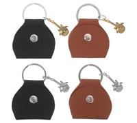 Baluue 4pcs Guitar Pick Bag Holder Reusable Plectrum Keychain Pu Compact Portable for Music Players Guitar Picks Bag Storage Pouch Box Pu Holder Portable Includes and Angel Wings