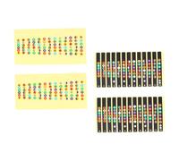 Baluue 4pcs Guitar Scale Stickers Fretboard Decals Notes Chord Stickers Fingerboard Adhesive Labels for Beginner Electric Guitarists Music Learning Random Color