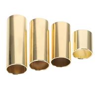 Baluue 4Pcs Guitar Slides Set Metal Electric Bass Guitar Slide Musical Instrument Accessories with Gold Tone Bars for Blues Jazz Country Players