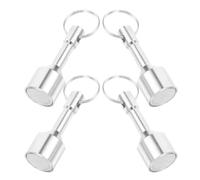 Baluue 4pcs Jewelry Testing Magnet Keychain for Gold and Silver Handheld Jewelry Test Kit with 17mm Diameter and 12kg Vertical Pull Force Magnetic Metal Detector for Jewelers