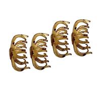 Baluue 4pcs Large Retro Hair Claw Clips Elegant French Design Barrette for Thick Hair Accessories Light Tortoise Shell Finish