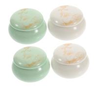 Baluue 4pcs Mini Jar Small Storage Jar Makeup Pot Cosmetics Dispenser Bottles
